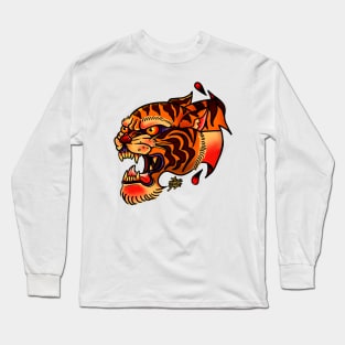 Tiger traditional tattoo Long Sleeve T-Shirt